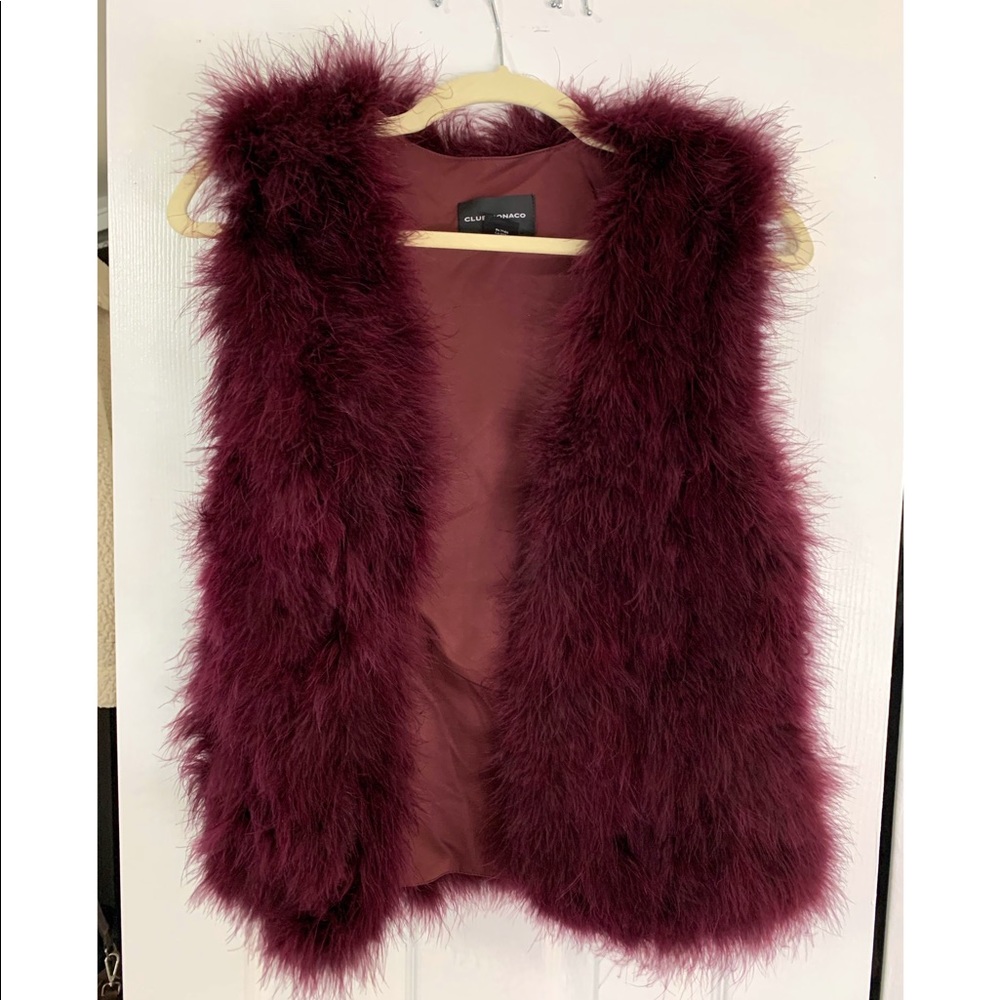 Club Monaco Feather Vest, Dark Red
